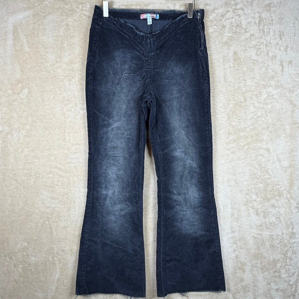Urban Outfitters Corduroy Flare Pants Women's Size 31 Gray High Rise Bohemian